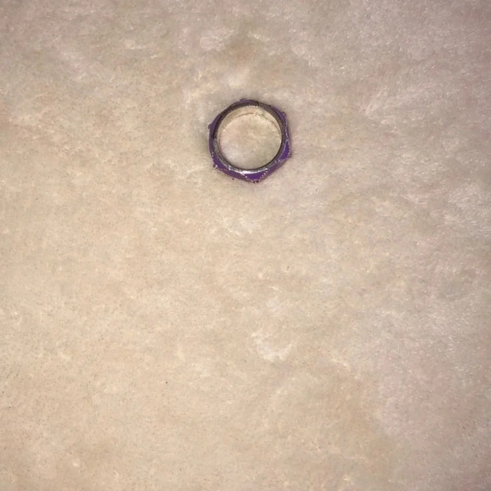 𝅺purple silver Ring